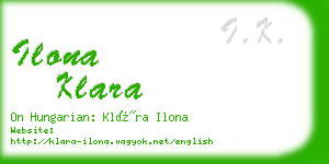 ilona klara business card